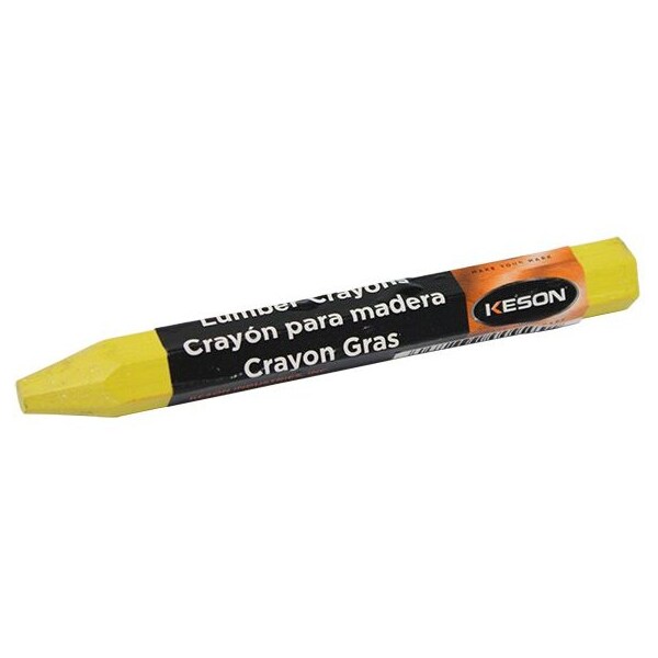Lumber Crayon - Yellow, Fade & Weather-Resistant, 12PK